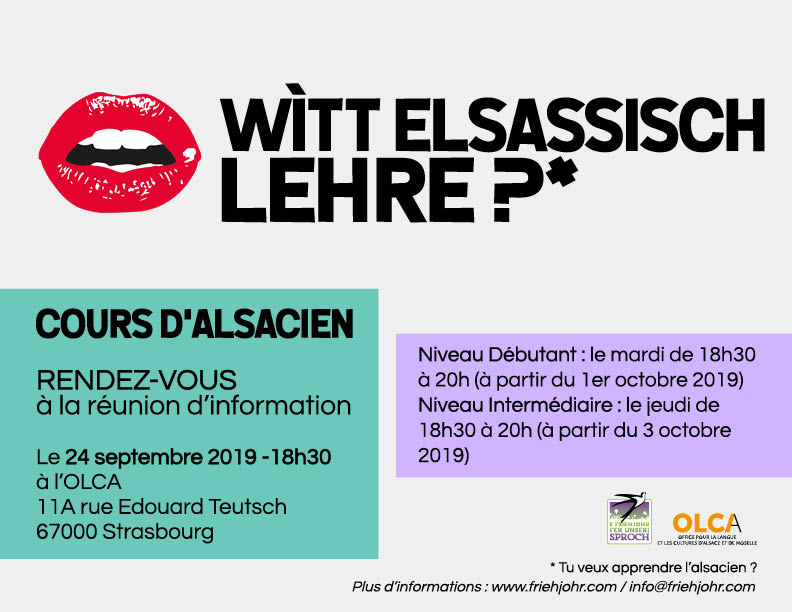 flyer cours d'alsacien Friehjohr